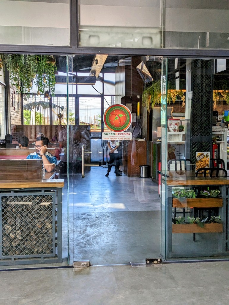Exterior of Green & Pepper Restaurant in Bashundhara